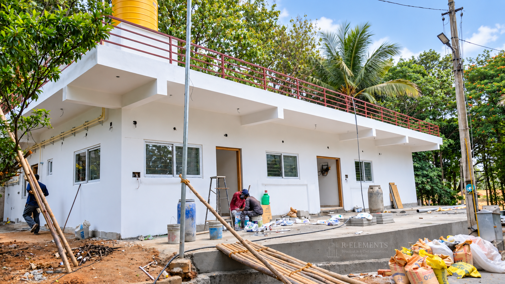 Completed school building